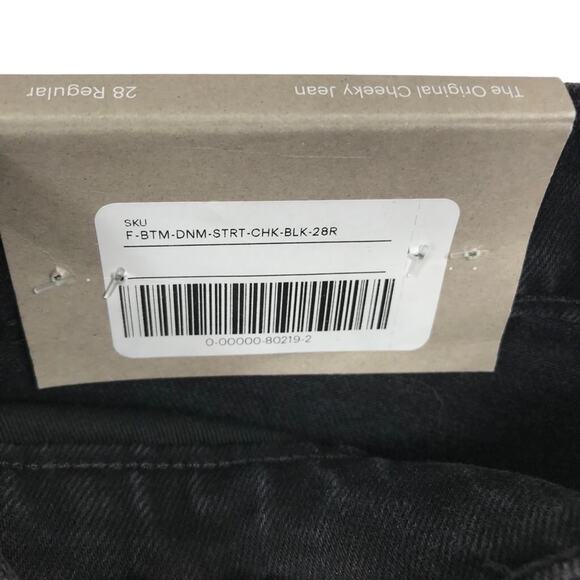 EVERLANE Straight Jeans Women Sz 28 Black Organic High Rise Normcore Casual NWT - Picture 13 of 15